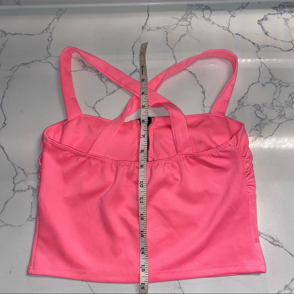 Pink Crop Top Tank Top Medium - Picture 3 of 3